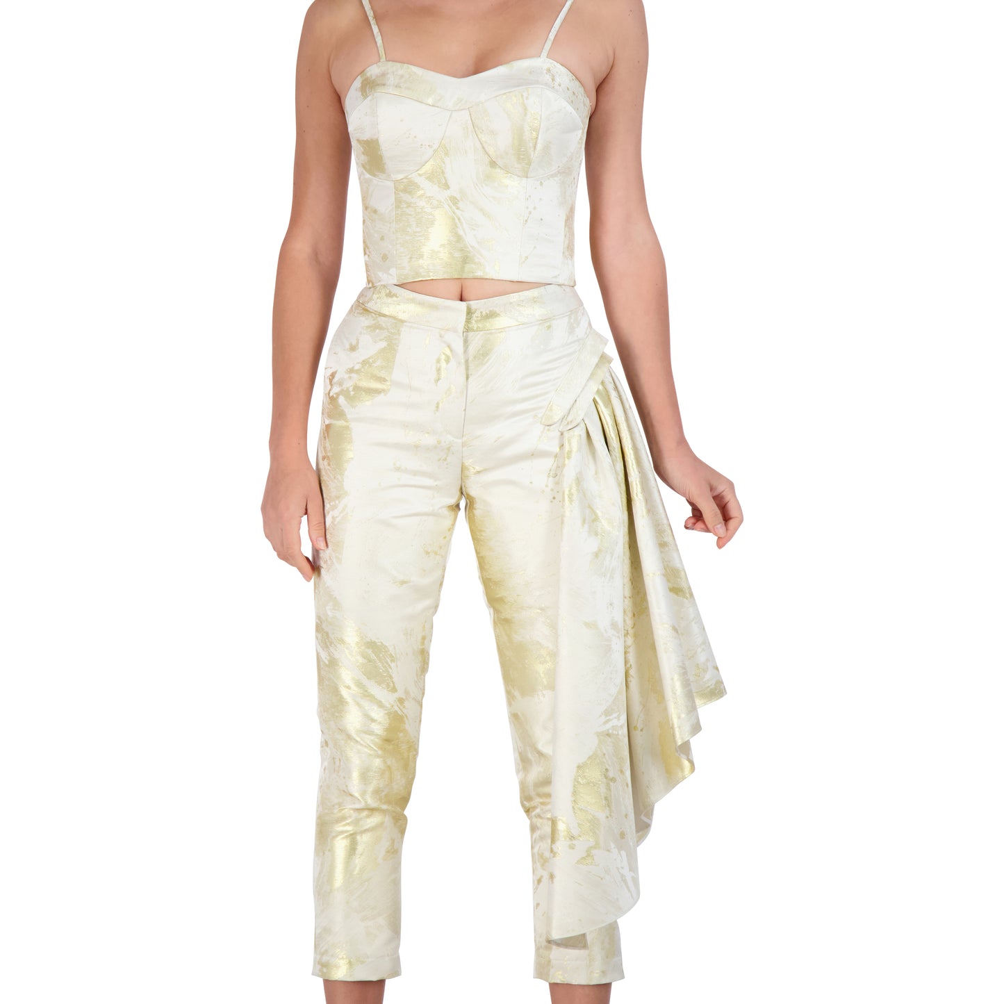 A Step Ahead Set in Antique Gold