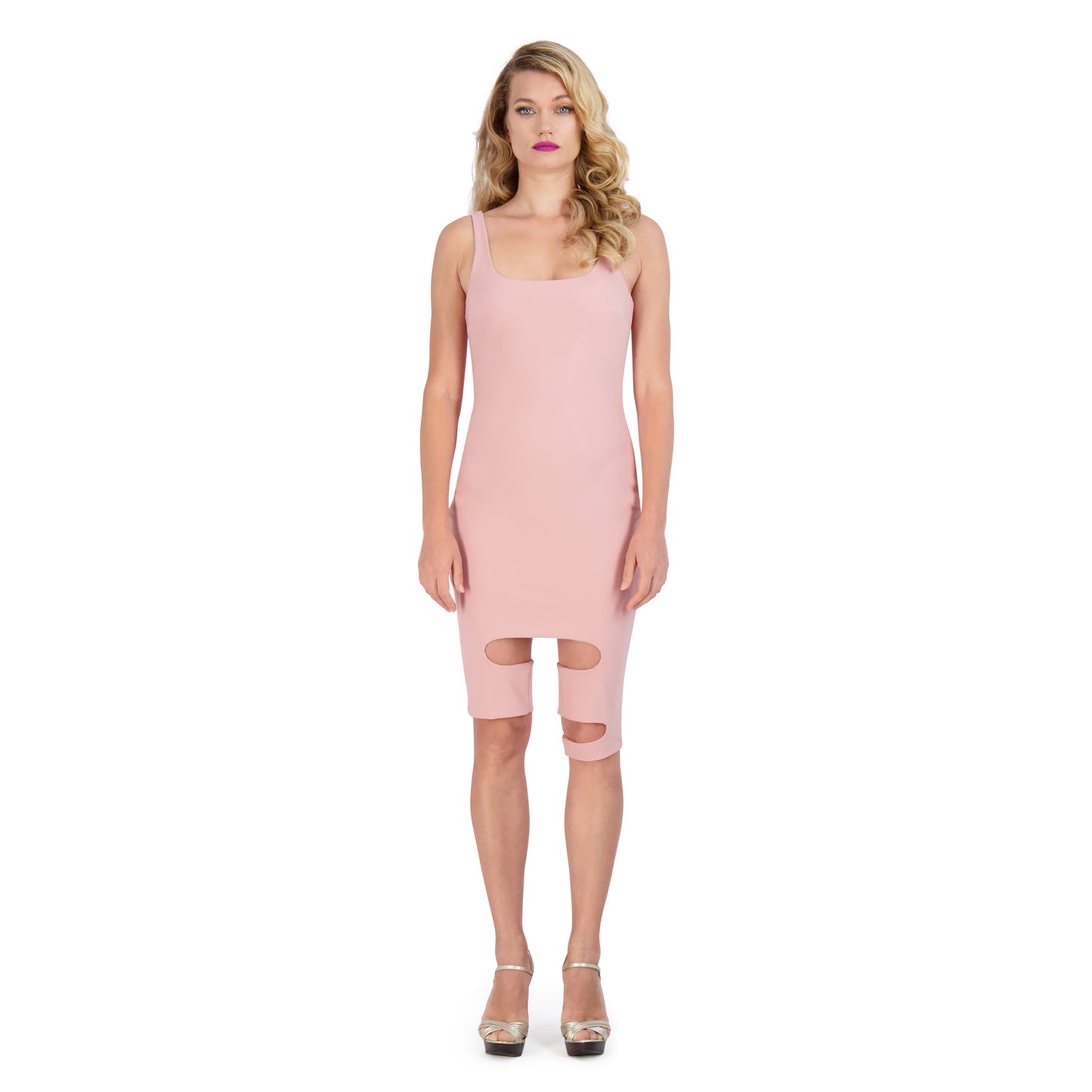 Ring the Alarm Short-Dress in Blush Pink