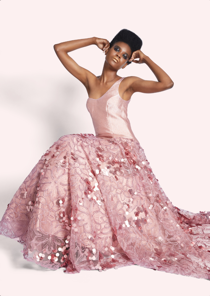 Fleur en Rose Sequin Gown
